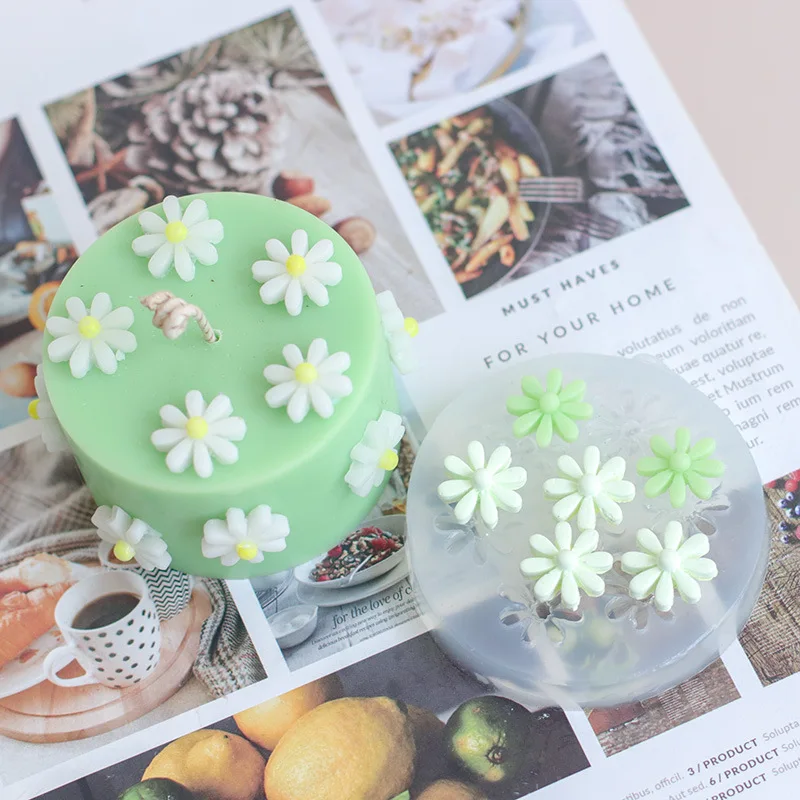

Porous Sunflower Silicone Mold diy Mini Small Flower Fragrance Candle Decoration Mold
