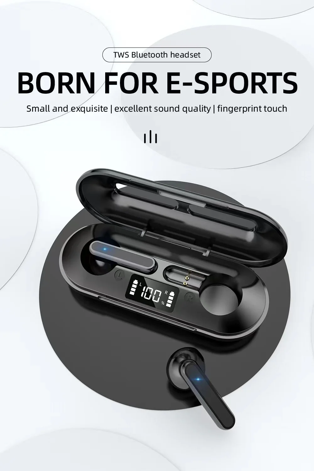 

TWS-гарнитура беспроводная с поддержкой bluetooth 5,2 и зарядным отсеком