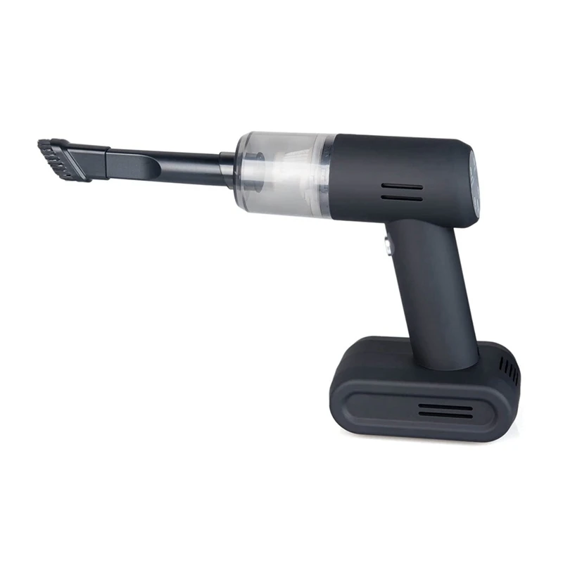 Cordless Car Vacuum Cleaner Tire Inflator,- With LCD Display And LED Light Wet/Dry Handheld Cleaner