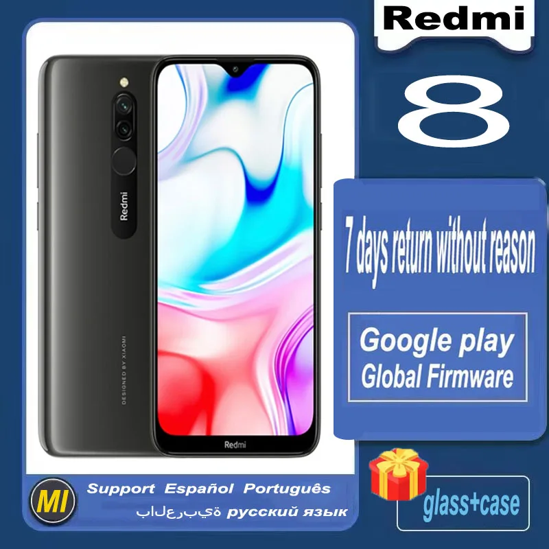 xiaomi redmi 8 celular global version  smartphone mobilephone straight talk cell phones unlock android