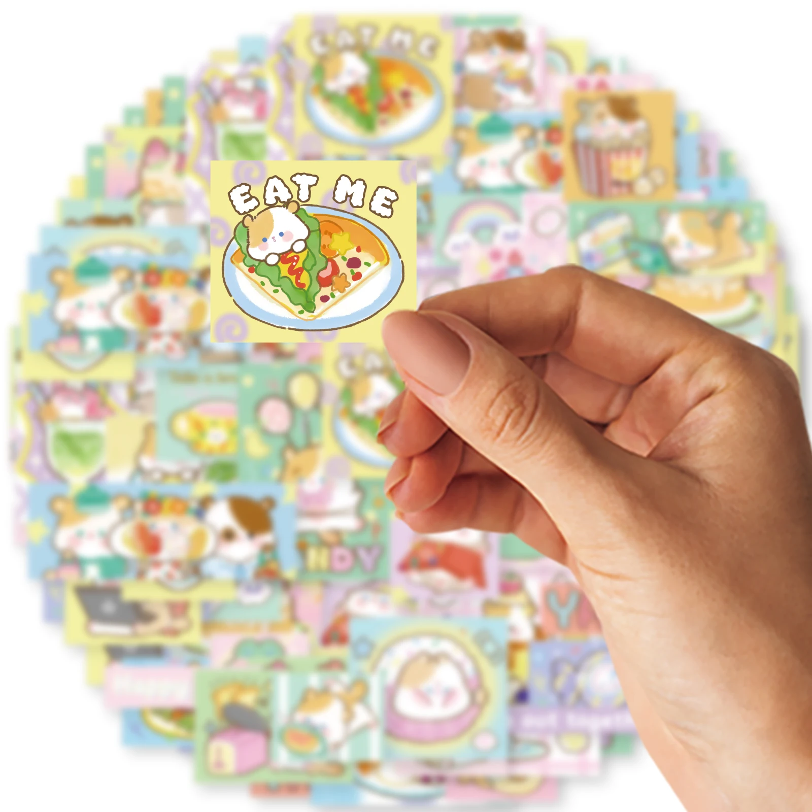 Милые маленькие мышечки мультяшные граффити наклейки 28 шт. синтетическая бумага