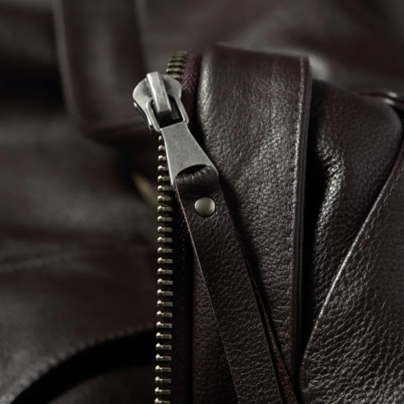 Темно-коричневая зимняя мужская куртка A2 в Военном Стиле европейский размер