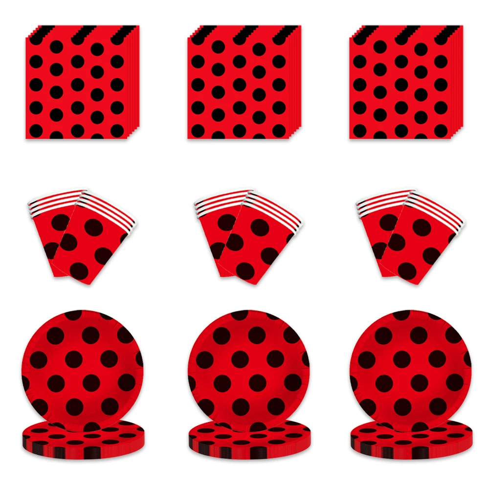 Божья коровка день рождения 60 шт./партия Детские сувениры для девочек чашки с