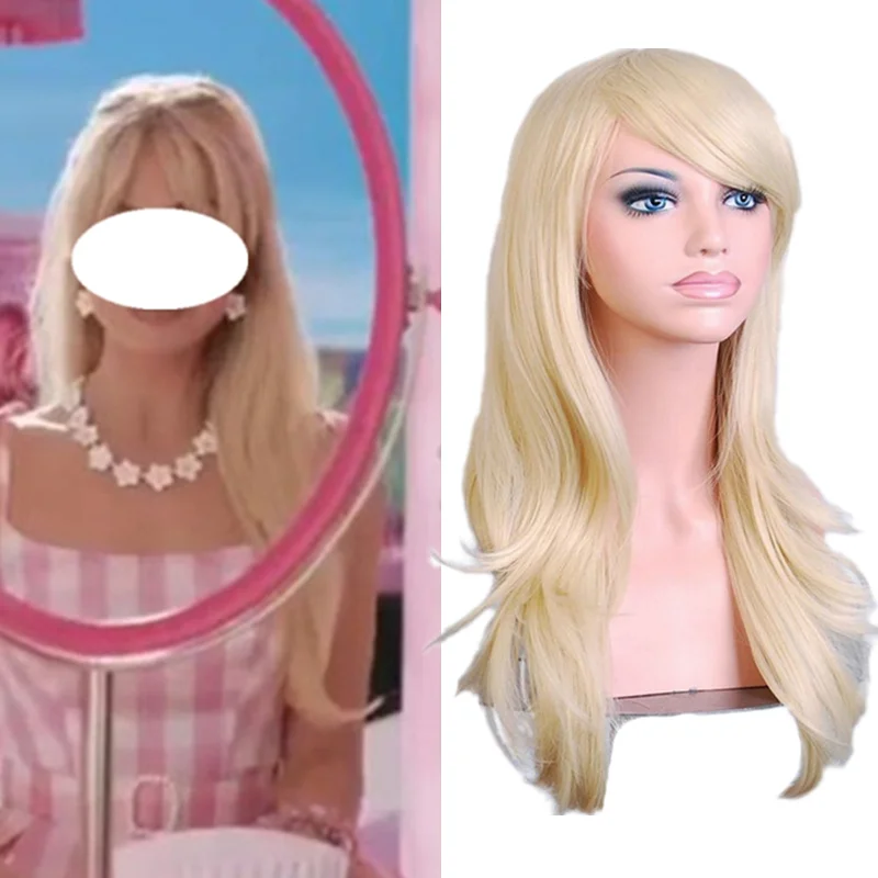 

2023 Barbi Cosplay wig for Kids Girls Heat Resistant Cosplay Costume Hair Accessorries Halloween Barbi Hair Wigs for Toddler