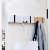 foldable coat rack bamboo hallway hat hook hanger bedroom door wall mounting hook corner room kitchen toilet wall brack hook