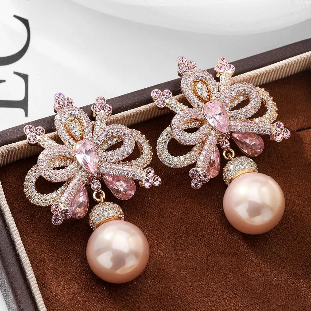 GODKI 35 мм висячие серьги с искусственным жемчугом для женщин свадебные