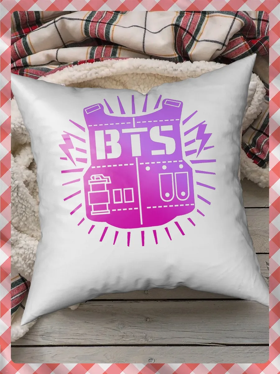 Подушка для сна декоративная с принтом BTS (K-pop Bangtan Boys Beyond The Scene RM Jin Джонгук К-поп) -