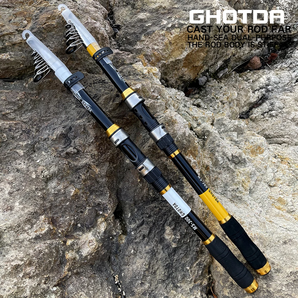 

GHOTDA Outdoor Ultra Light Rod Sea Oceans Fishing Rod Spinning 2.1M 2.4M 2.7M 3.0M 3.6M Telescopic Fishing Rod Lure Feeder Rod