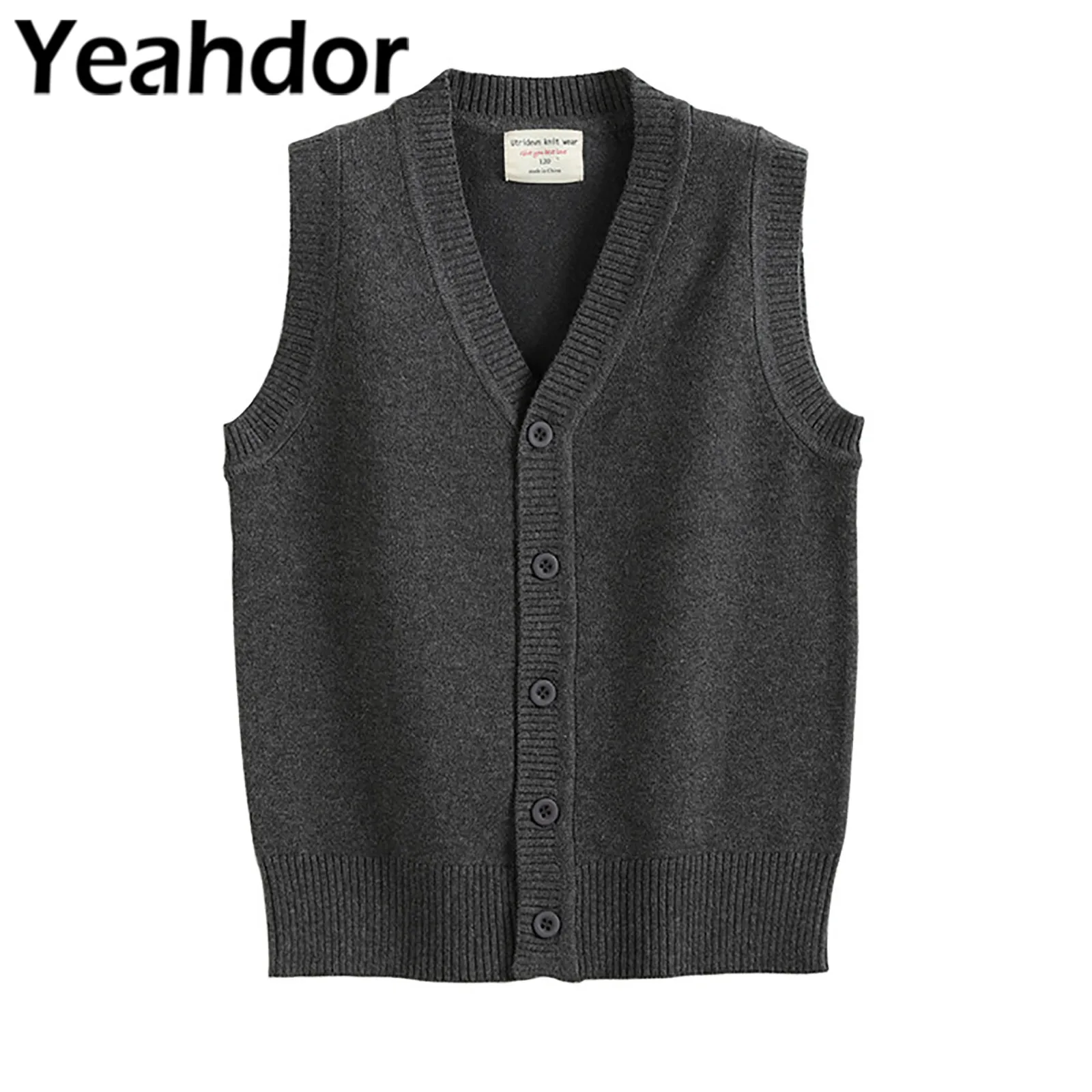 

Детский классический вязаный жилет без рукавов с V-образным вырезом для мальчиков, костюмы с цветами, жилеты, безрукавки, джентльменская офи...