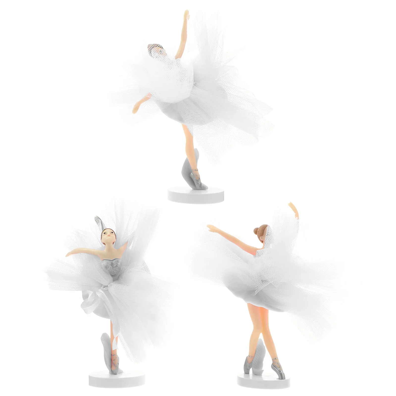 

Ballet Cake Girl Cupcake Figurine Statue Toppers Figurines Sculpture Topper Dancer Decorations Ornaments Dancing White Wedding