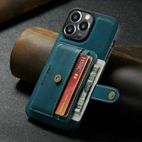leather case with card wallet bag for iphone 11 12 13 pro max mini x xs max xr 7 8 for magsafe magnetic wireless charging cover