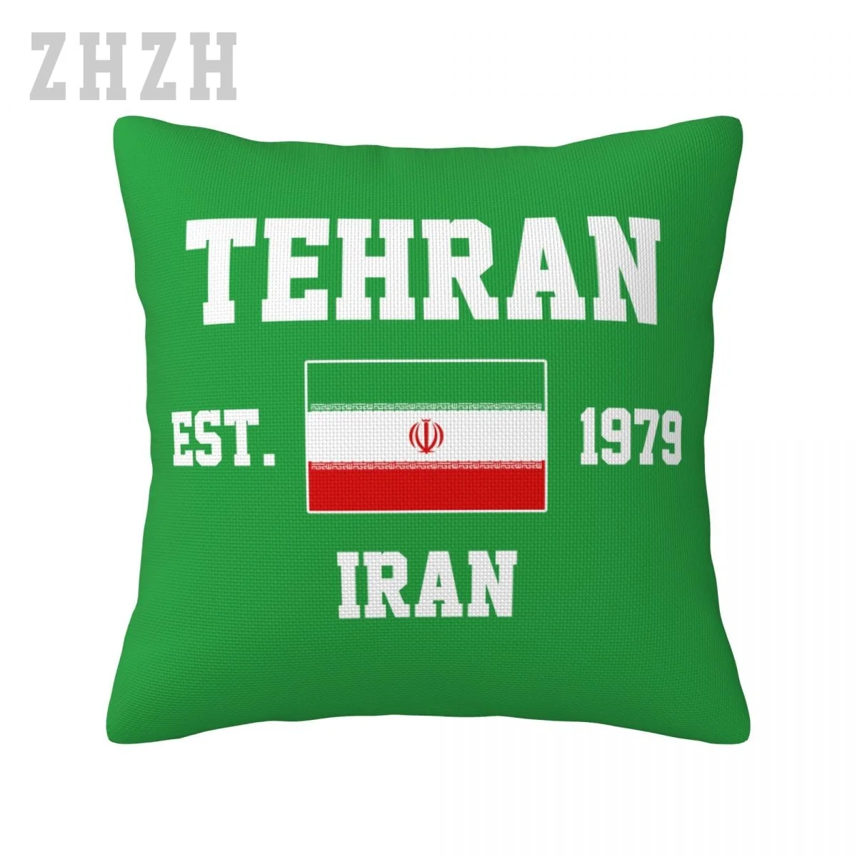 Linen Pillowcases Iran EST.1979 Tehran Capital Throw Pillow Cover Family Home Decor Sofa Car Waist Cushion