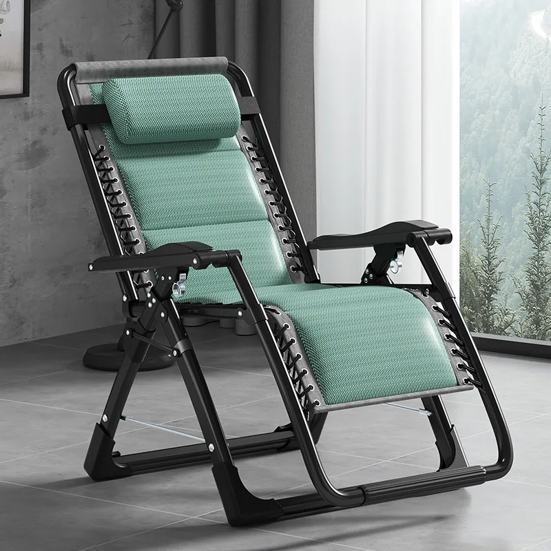 

Home Lazy Man Folding Chair Portable Nap Lounge Chair Comfortable Back Recliner Chair Multi-file Adjustment Large Sofas