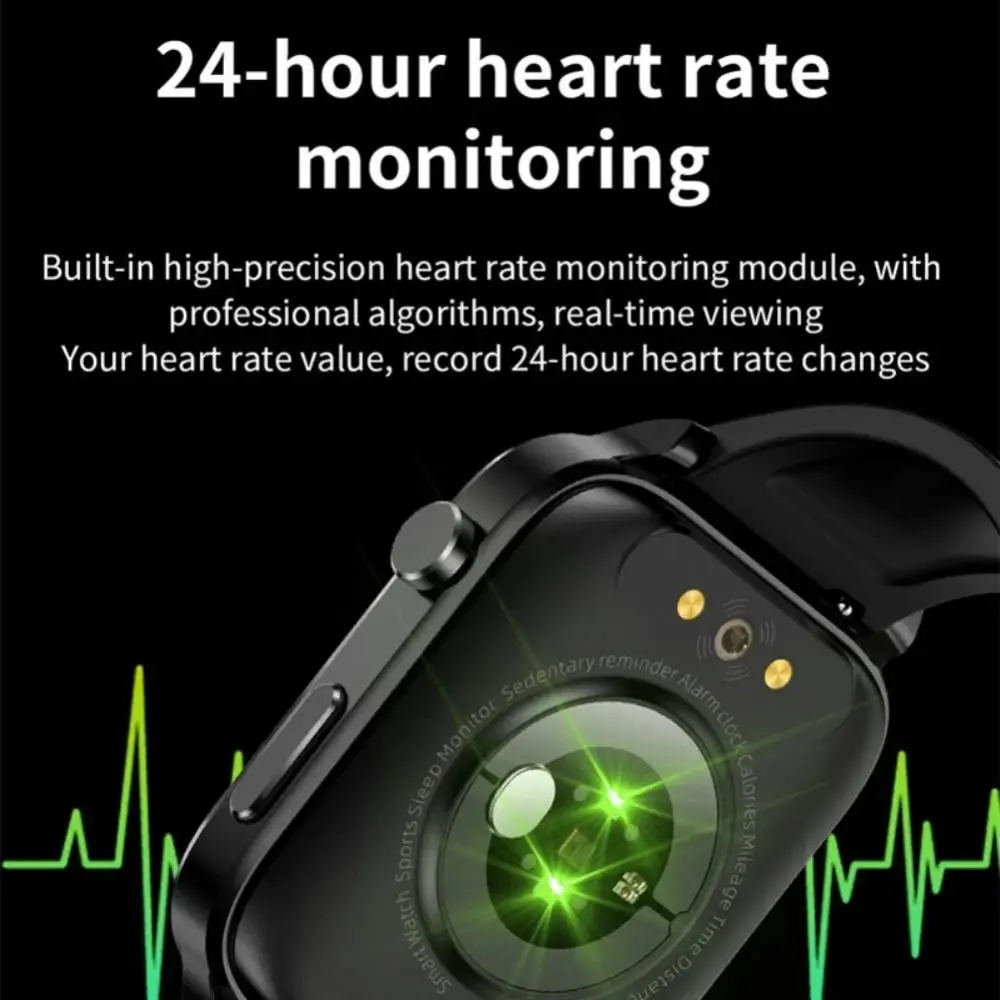 F100 Smartwatch Laser Treatment Smart Bracelet 24h Heart Rate Health Monitoring Full Touch Screen F100 Smart Watch 2023 1.7inch
