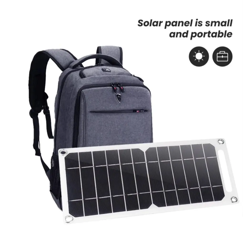 

USB Solar Charger Panel 5V 2W 400mA Portable Waterproof Outdoor Phone Charger Hiking Climbing Travel Vehicle Cell Battery Chargi