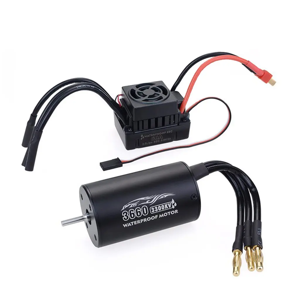 

SURPASS HOBBY Ship Model Motor 3660 Motor + ESC Waterproof Set 3300KV Brushless Senseless Waterproof Motor Kit