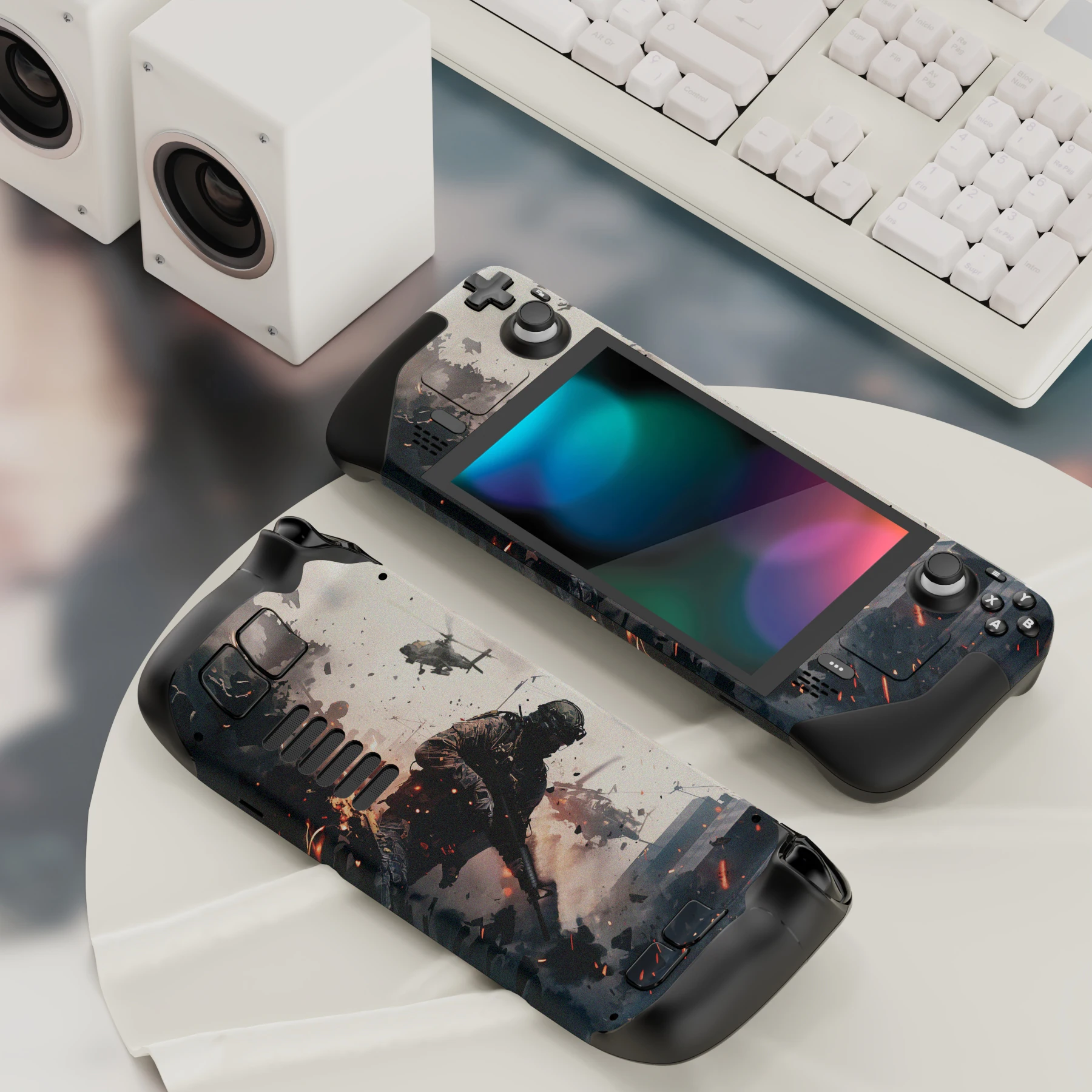 Полный комплект защитных наклеек PlayVital для паровой колоды ЖК и OLED виниловые