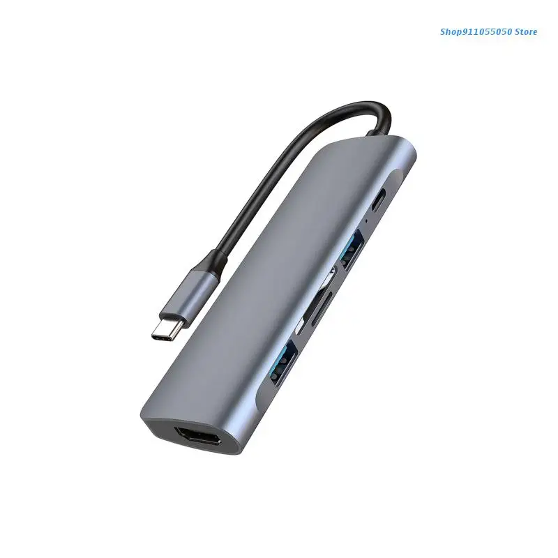 

Док-станция C5AB 6 в 1, USB C концентратор 5 Гбит/с