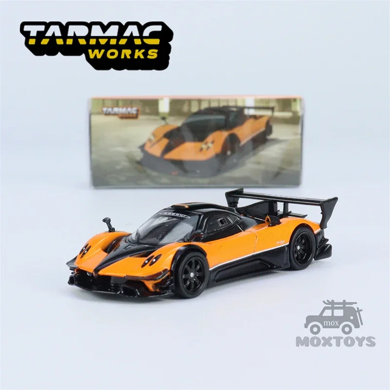 Модель автомобиля Tarmac Works 1:64 Zonda Revolucion Arancio Saint Orange черный литая под давлением