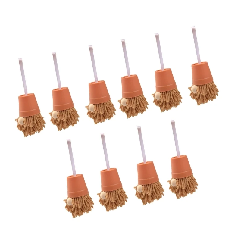 10шт Рождественская елка Гномы Эльф Декоры Подвесные куклы Украшения для