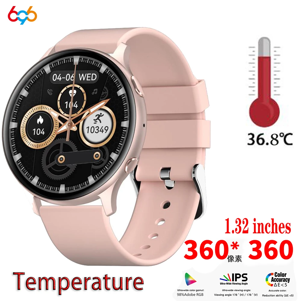 

Smart Watch For Men Temperature Smartwatch Blue Tooth Call Music AI Voice Assistant Exercise Health Sleep Monito Weather Woman