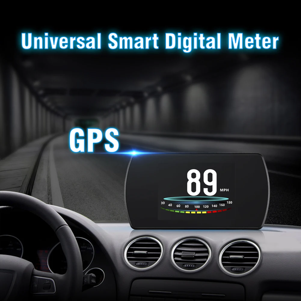 

Universal Car HUD HD 4.3 Inch Head-up Display Gps Speedometer Altitude Low Voltage Speeding Alarm T800 Smart Car Monitor