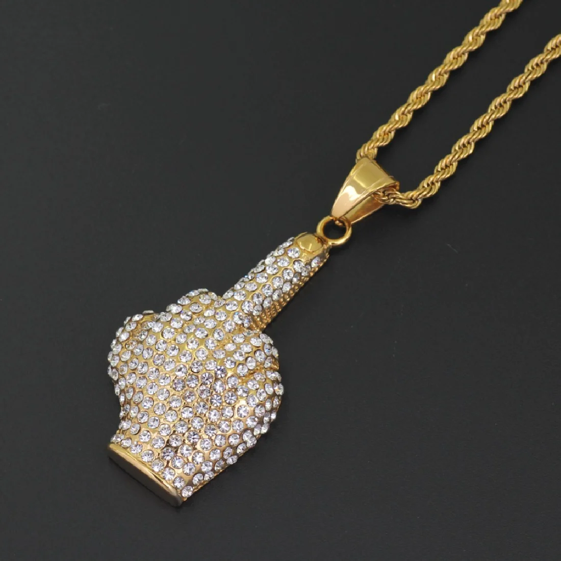 

Ожерелье с подвеской из нержавеющей стали в стиле хип-хоп