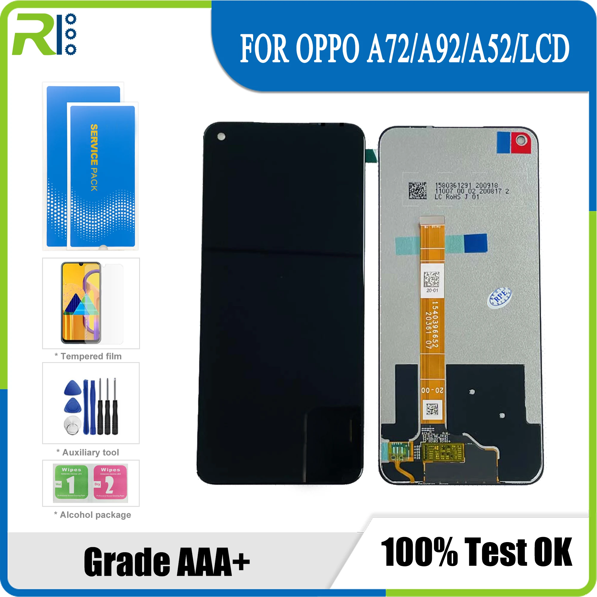

Original Black 6.5 'For Oppo A72 A92 A52 CPH2069 CPH2067 Display LCD Touchscreen Digitizer Assembly