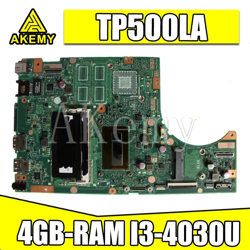 

New Akemy TP500LN TP500LA GM Laptop motherboard For Asus TP500LA TP500LD TP500L original mainboard 4GB-RAM I3-4030U/I3-4005