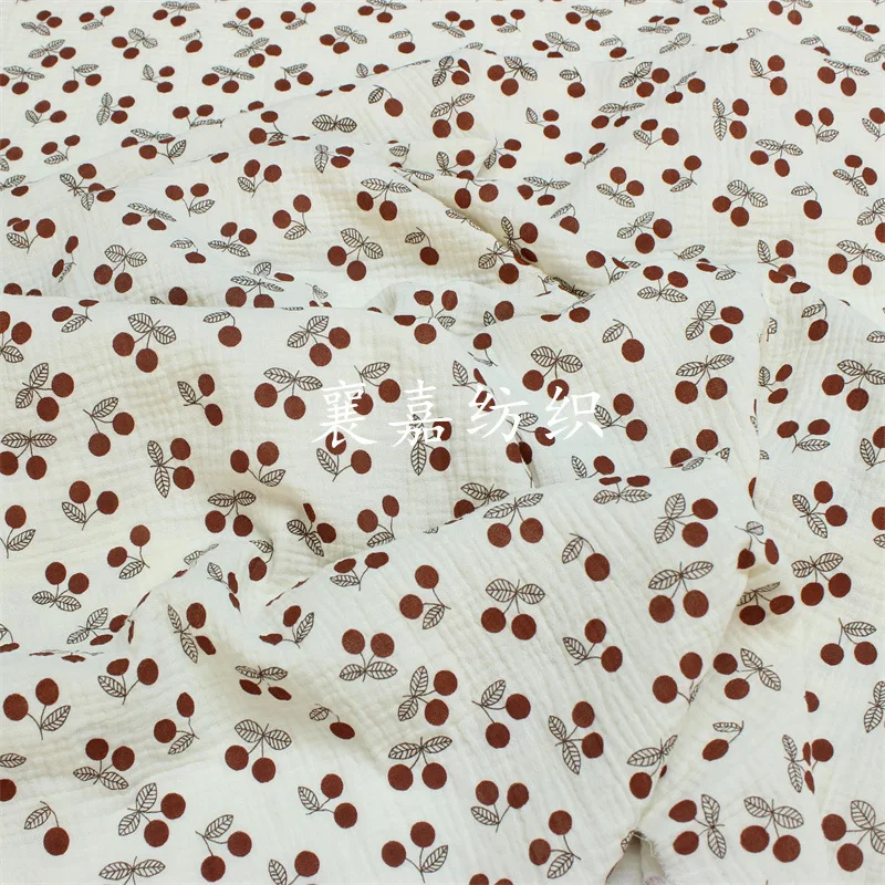 Двухслойная хлопчатобумажная креп-ткань 100x135 см марля ткань с мультяшным принтом