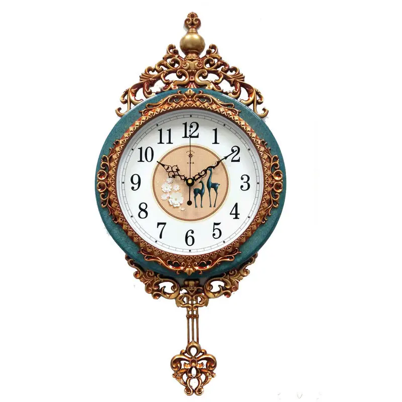 

Часы настенные кварцевые в европейском стиле, бесшумные домашние, для гостиной, креативные, с металлическим диском, на клейкой основе, для кухни