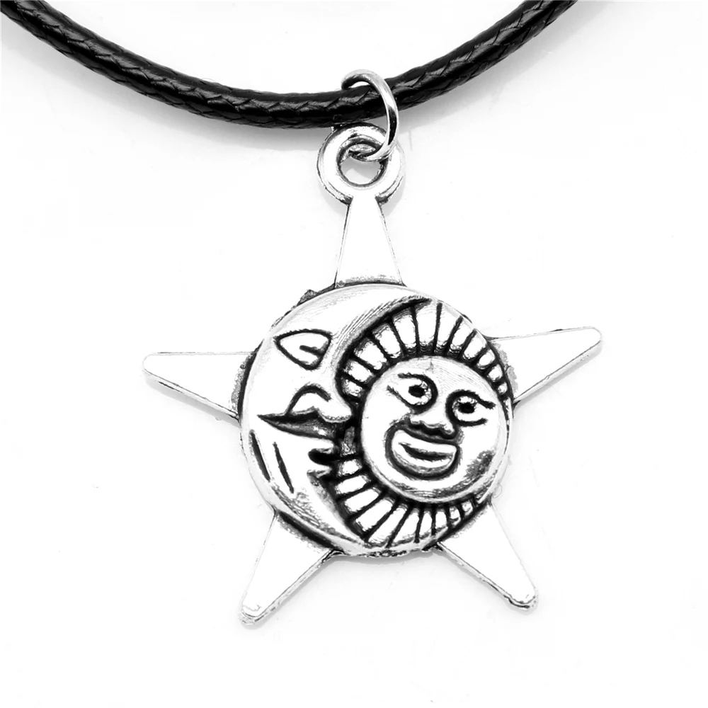 

1 шт. античное серебряное ожерелье, 25x28 мм