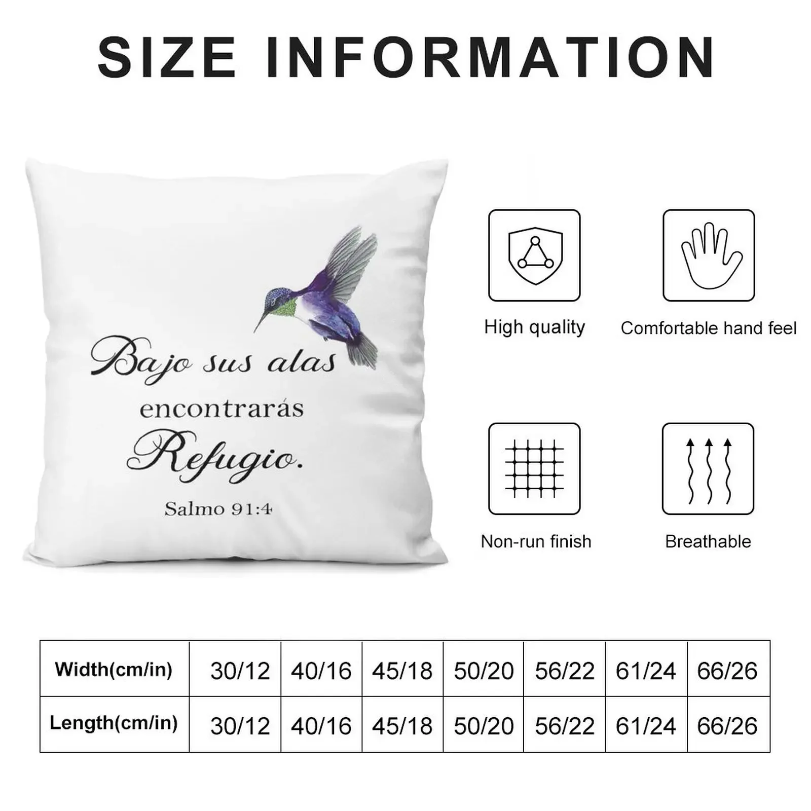 Декоративная подушка Bajo sus alas encontraras refugio