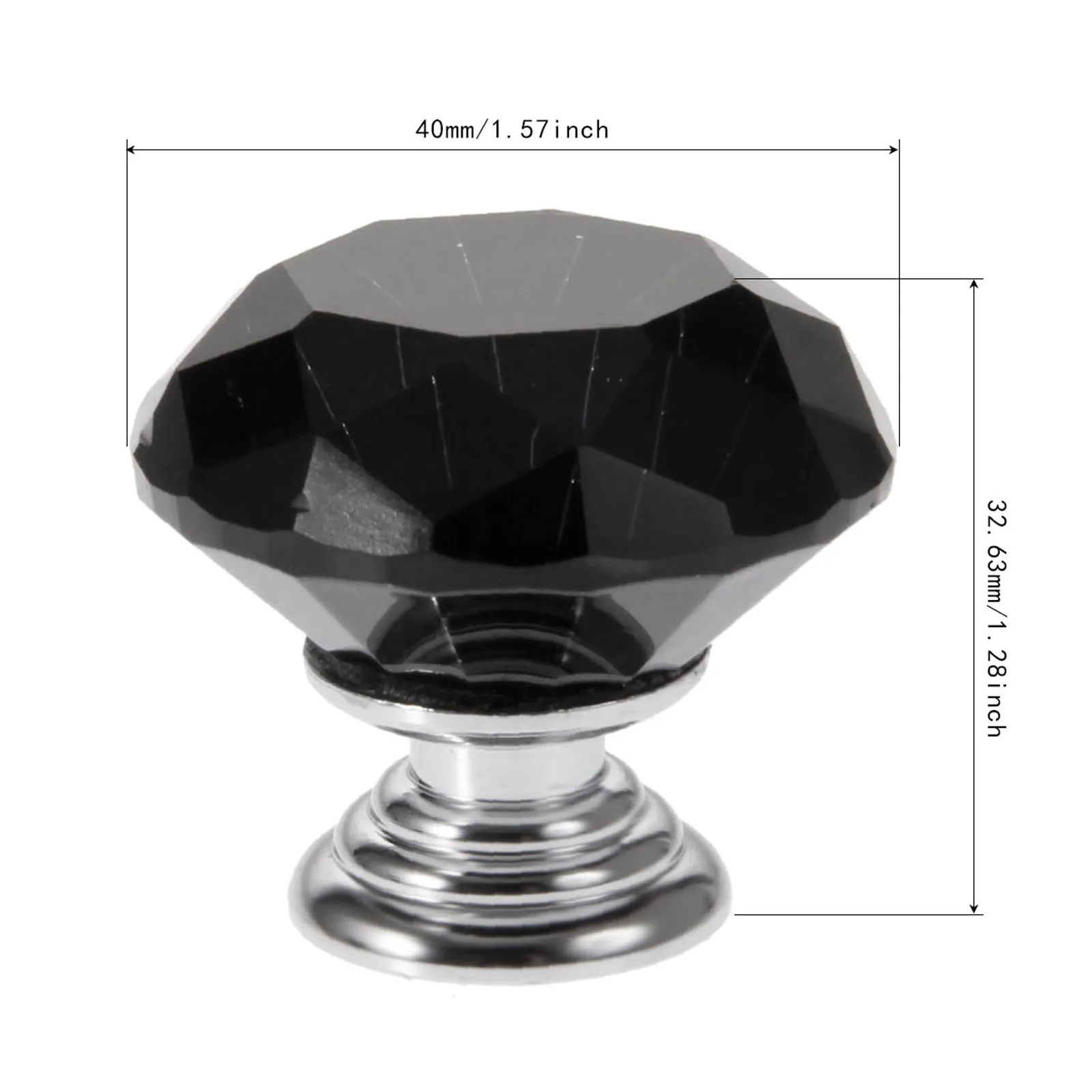 

1 шт., хрустальная ручка с винтами, ручка 30 мм/40 мм, прозрачное стекло с бриллиантами, шкаф для кухонной мебели, белый, синий, розовый, зеленый, черный, красный