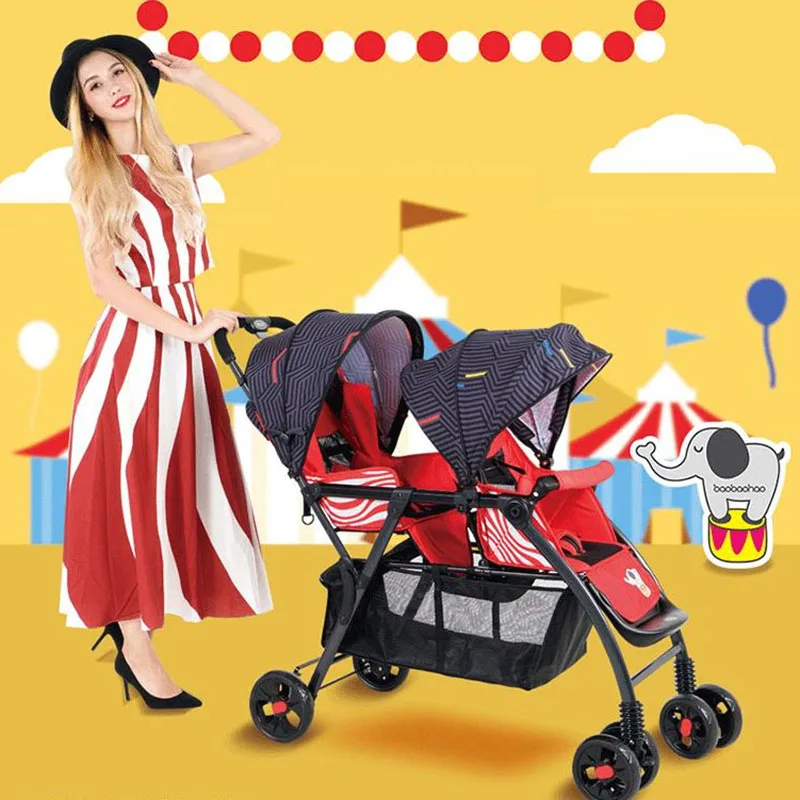 

Folding Stroller Twin High Landscape Stroller Newborn Baby pushchair Strollers Baby Trolley Baby Pram Baby Carriage lying