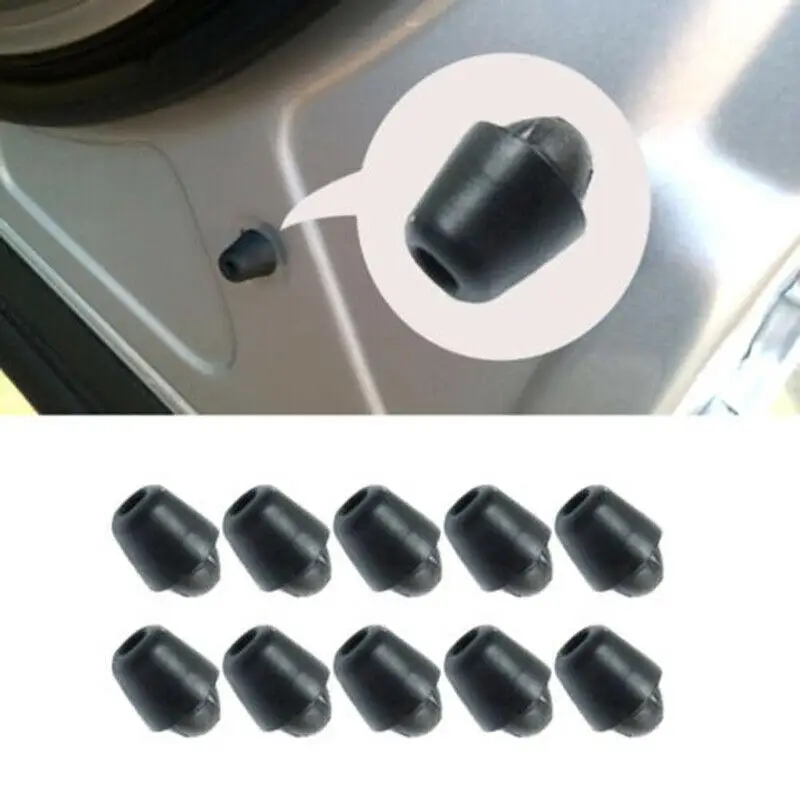

10 Pcs/set Inner Overslam Rubber Bonnet Bumper Door Damping Cushions Black