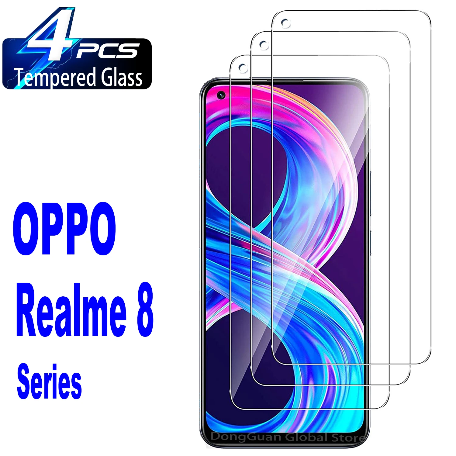 

2/4Pcs Tempered Glass For OPPO Realme 8 Pro 8i 8s 5G Screen Protector Glass