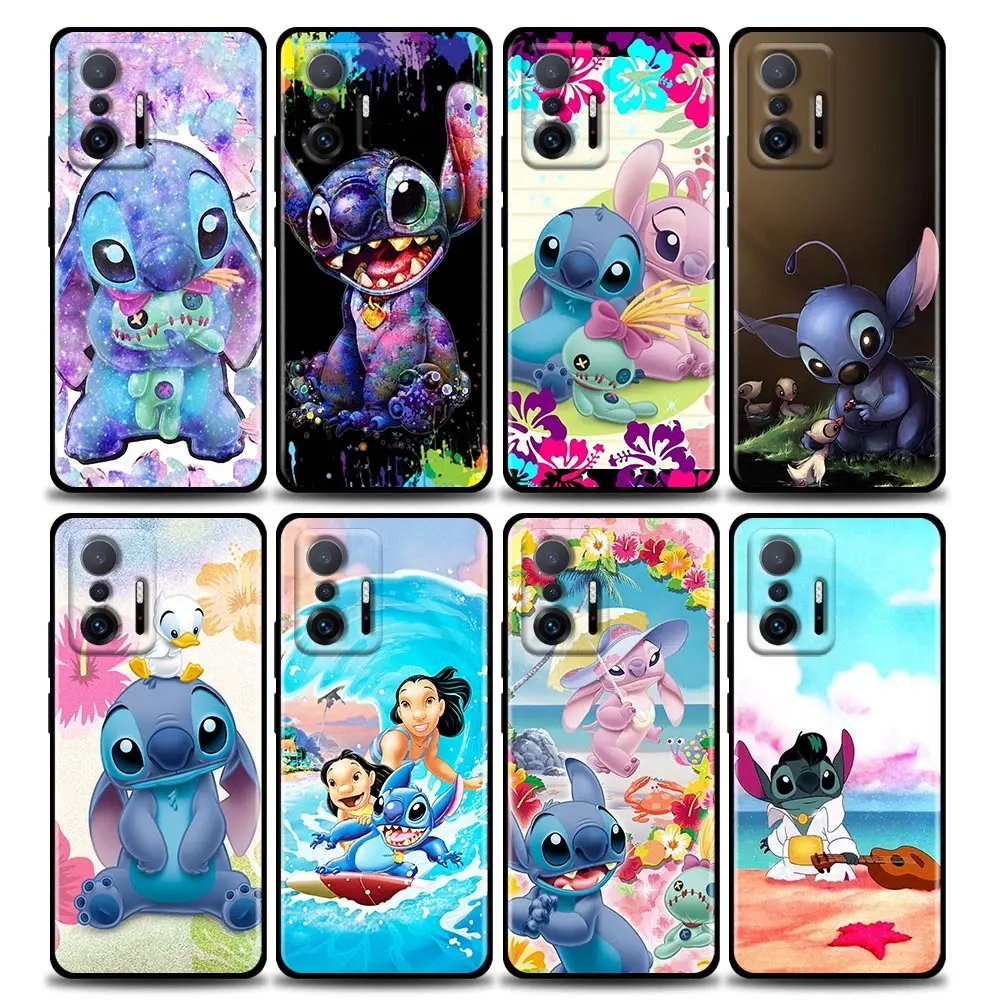 

Lilo & Stitch Baby Anime Cartoon Phone Case For Xiaomi Mi 12 12X 11T X4 NFC M3 F3 GT M4 Pro Lite NE 5G Poco M3 M4 Cover Fundas