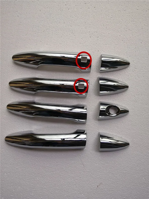 

ABS Chrome Car Door Handle Cover Trim Sticker Accessories For KIA K2 RIO With smart hole 2011 2012 2013 2014 2015 2016