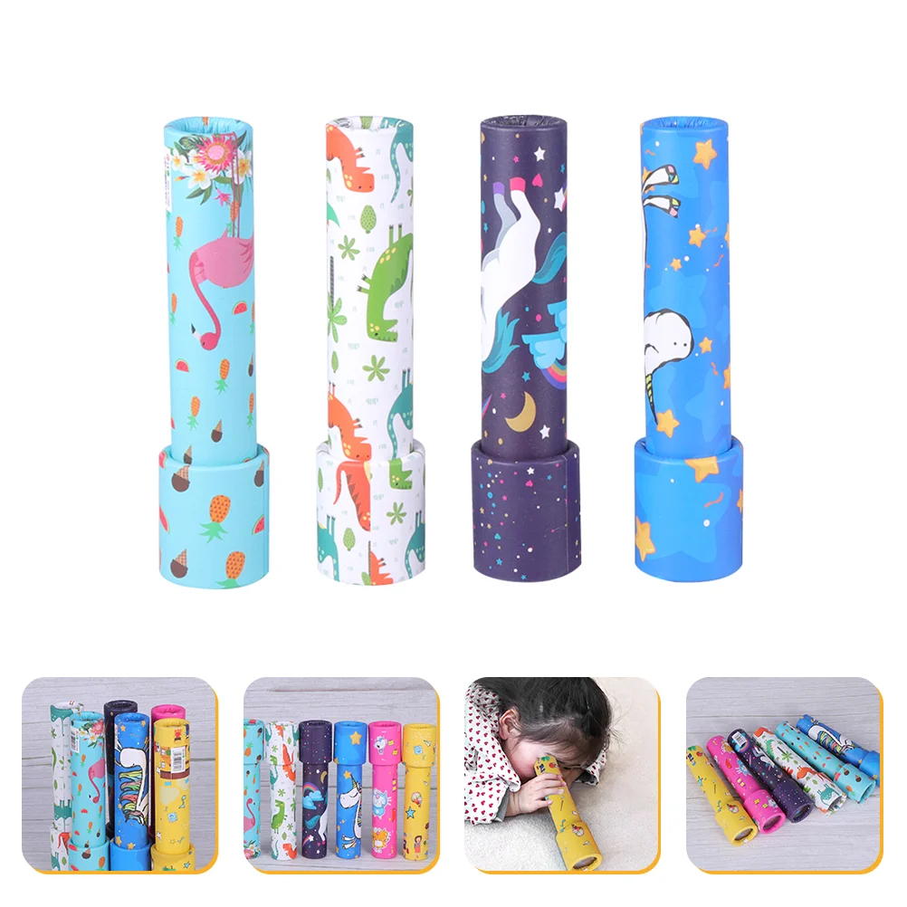 

4 Pcs Ever-changing Kaleidoscope Child Puzzle Toys Return Gifts Kids Birthday Paper Educational For autistic Children's