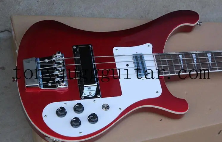 

4 Strings Metallic Red 4003 Electric Bass Guitar Chrome Hardware Triangle MOP Fingerboard Inlay Awesome China Guitars