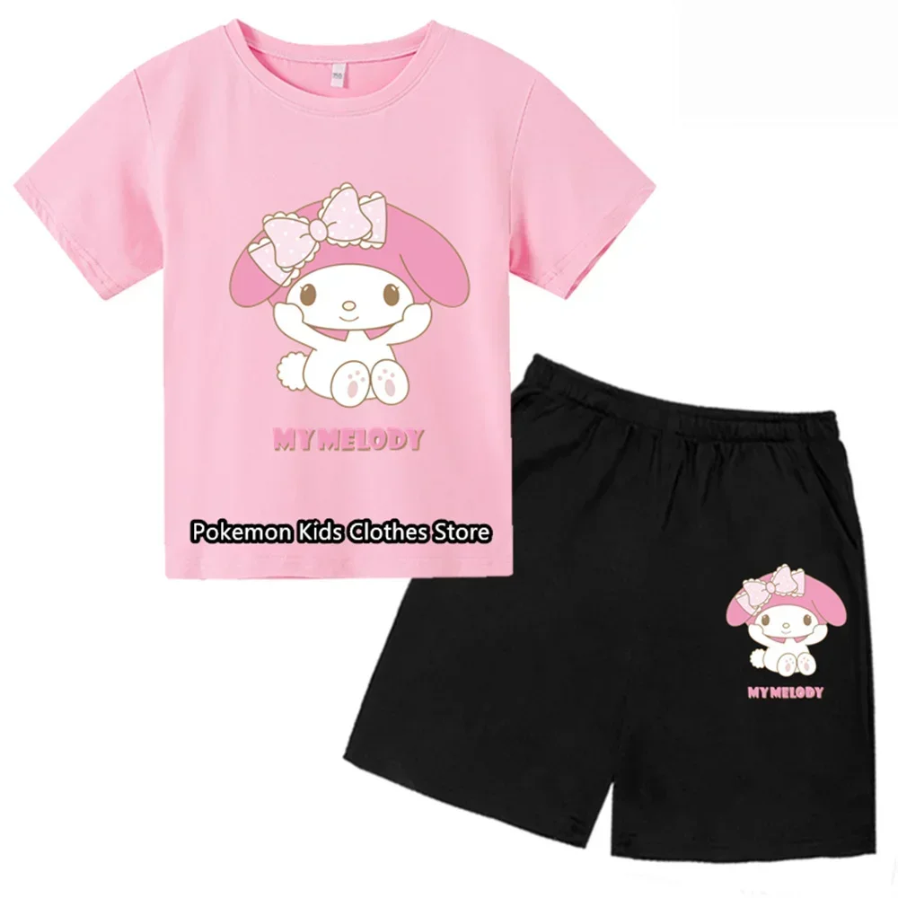 My Meoldy Tshirt Set Kids Baby Boys Clothing Sets Summer Girls Short Sleeve Sports T-shirt Shorts 2-piece Clothes