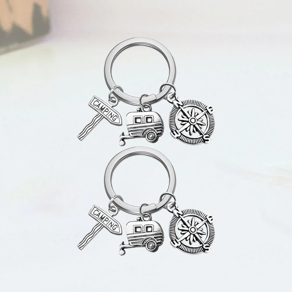 

Keychain Keyring Rv Journey Gift Vacation Travel Compass Keychains Retirement Trailer Souvenir Camping Graduation Gifts
