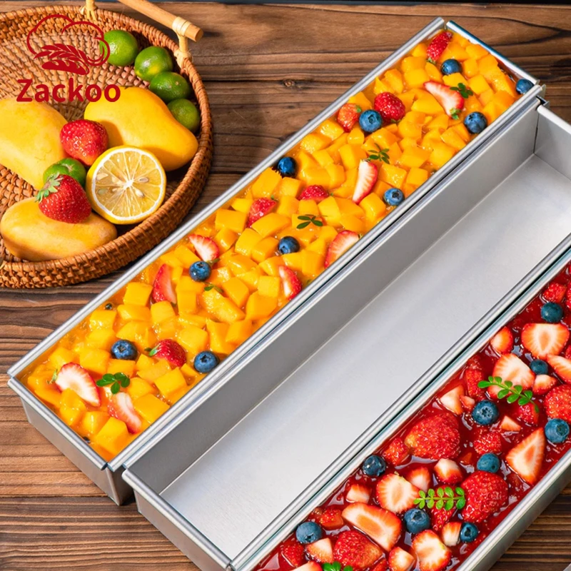 Zackoo 3 шт. Набор форм для торта из алюминиевого сплава прямоугольная форма хлеба с