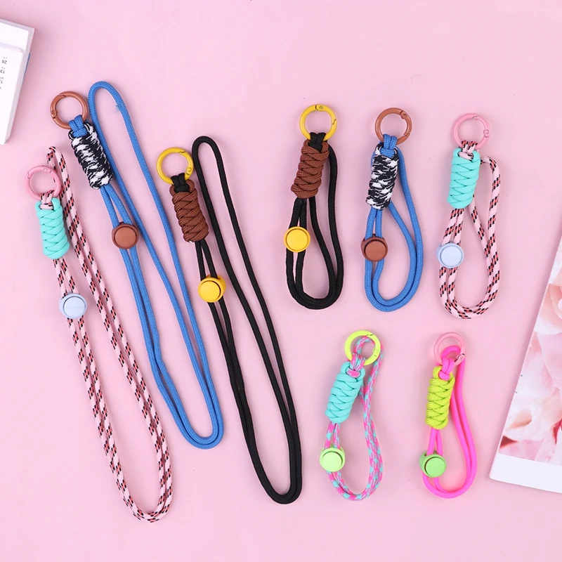 Шнурок цветной контрастный брелок персонализированный Плетеный телефонный Шарм универсальный ремешок Функциональный ремешок на талию дл...