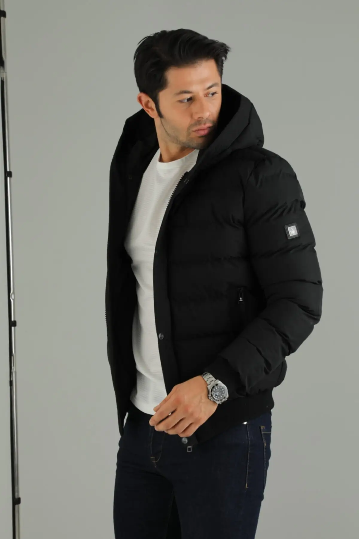 Men's Black Hooded Inflatables