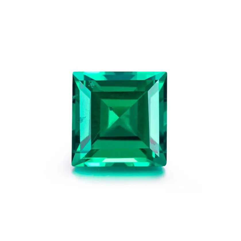 

Lab Created Hydrothermal Emerald Colombia Square Messi Jewelry