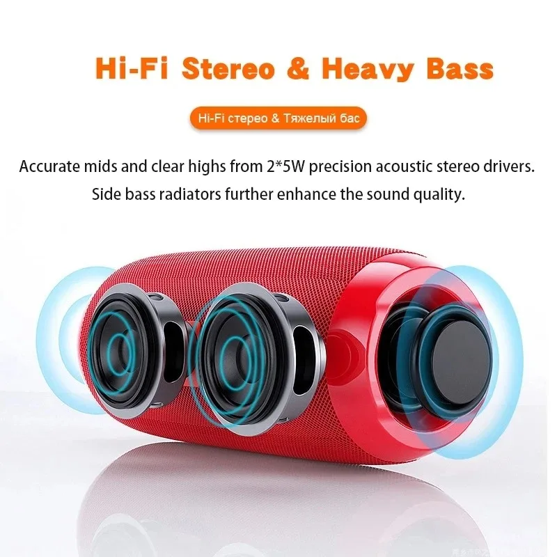 Портативная Беспроводная Bluetooth-колонка Caixa De Som С FM-радио Громкой Связью Hi-Fi