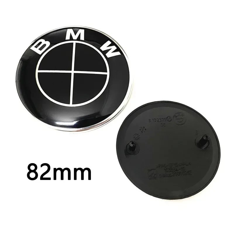Фото Для BMW F30 F32 F34 F20 F10 F15 F16 E39 E46 E60 E90, 3 шт., черные эмблемы-логотипы 82 мм (передние) / 74 мм (задние) / 45 мм (на руль/капот/багажник) №1