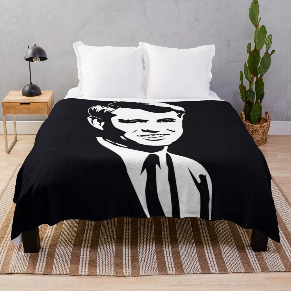 

Robert F Kennedy Throw Blanket Semi-Toral Blanket Crochet Crochet Soft Plaid